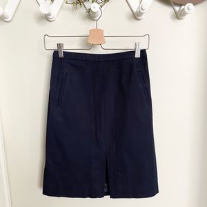 J.Crew Navy A Line Split Front A Line Navy Skirt
